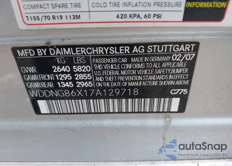 2007 Mercedes-Benz S 550 4Matic from USA, damaged, VIN WDDNG86X17A129718